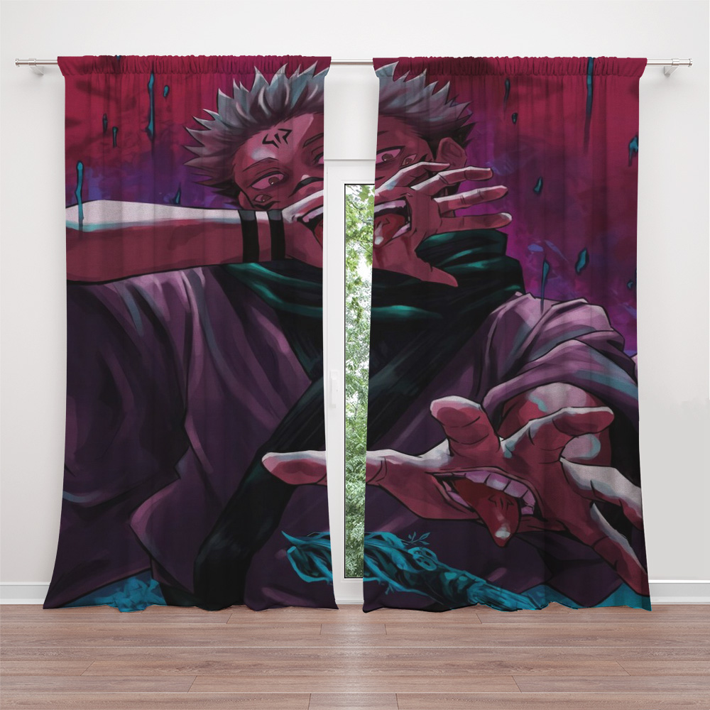 Jujutsu Kaisen Blackout Curtains For Bedroom - 2 Panels - Crush Curtain